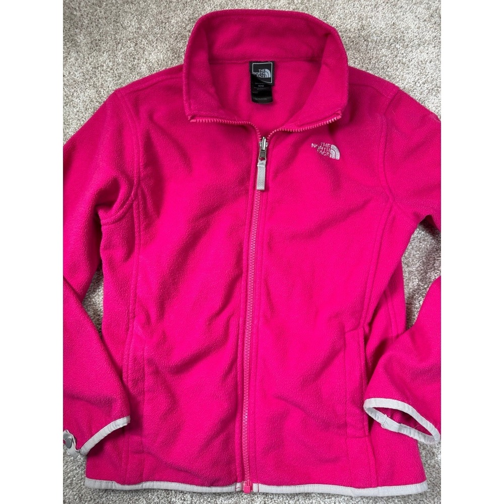 North Face Pink Girls Fleece Jacket Medium